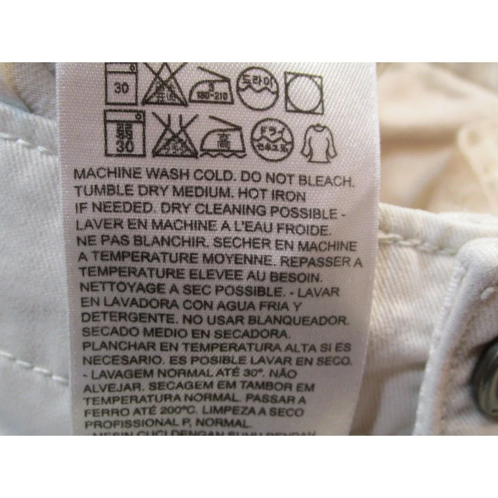 Levi Strauss Men 36x32 White Khaki Chino Pants Flat Front Mid Rise Straight
